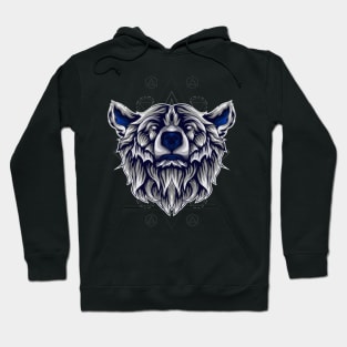 bear head cartoon Hoodie